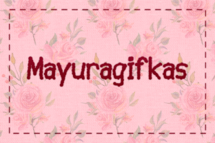 Mayuragifkas Font: Stitched Style for Campaigns