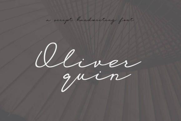 Oliver Quin: A Stylish Script Font for Makers